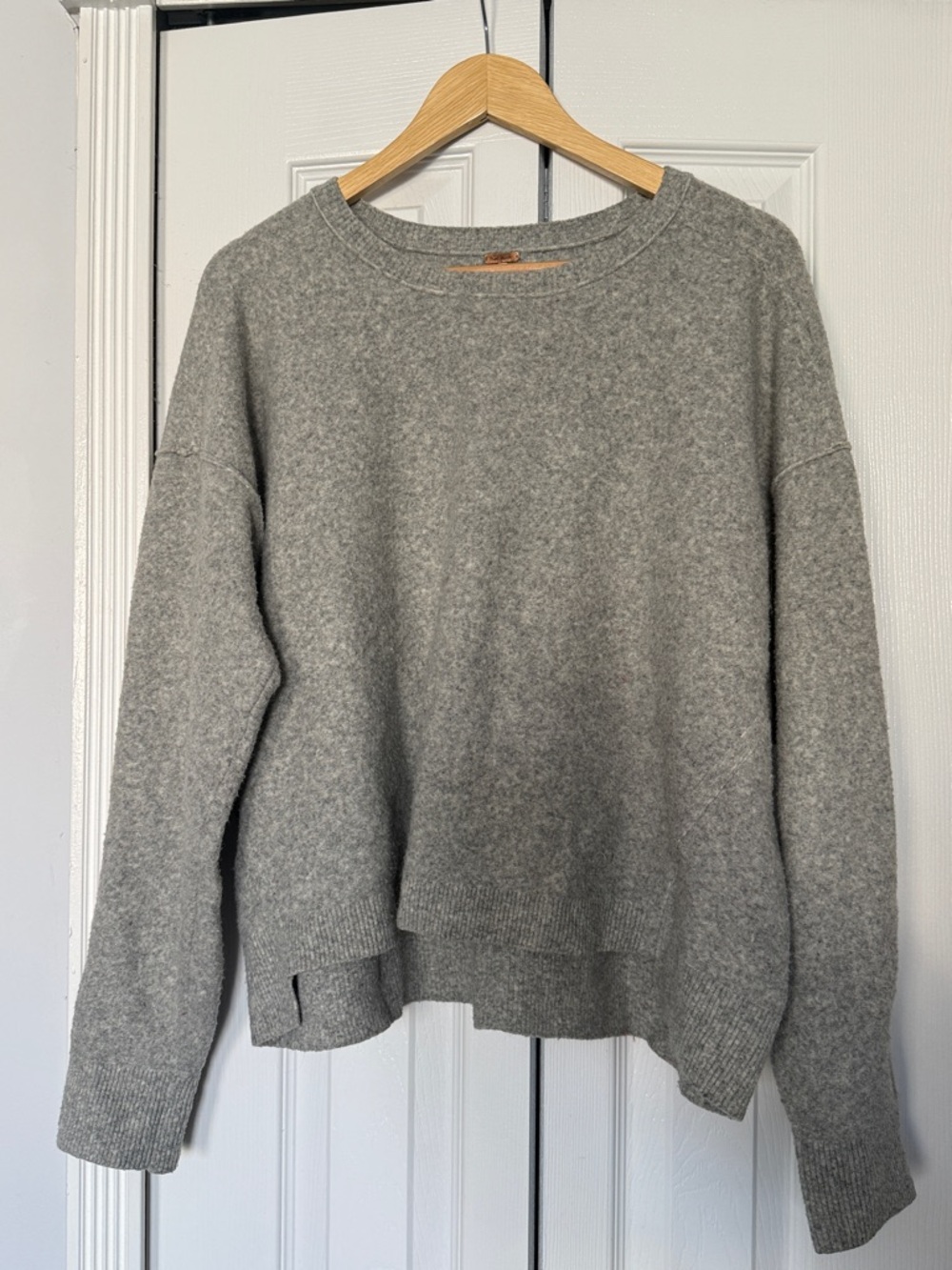Free People Heather Gray Crewneck Sweater